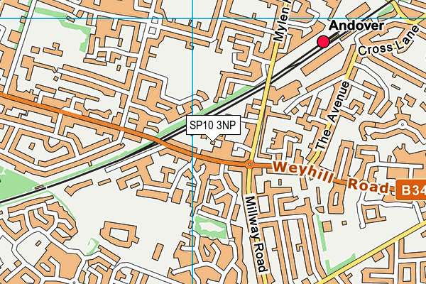 SP10 3NP map - OS VectorMap District (Ordnance Survey)