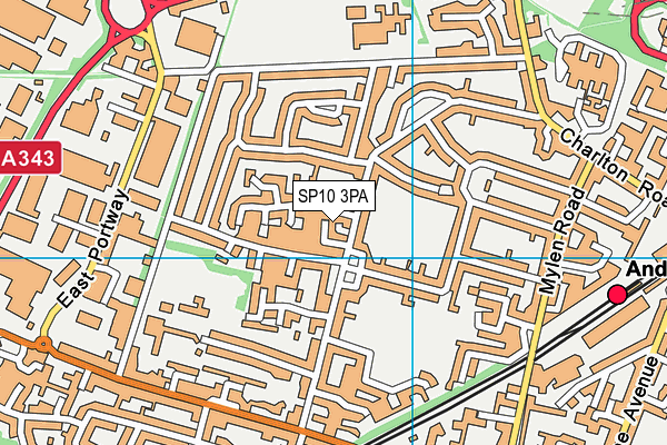 SP10 3PA map - OS VectorMap District (Ordnance Survey)
