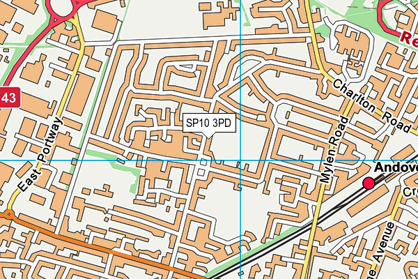 SP10 3PD map - OS VectorMap District (Ordnance Survey)