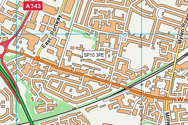 SP10 3PE map - OS VectorMap District (Ordnance Survey)