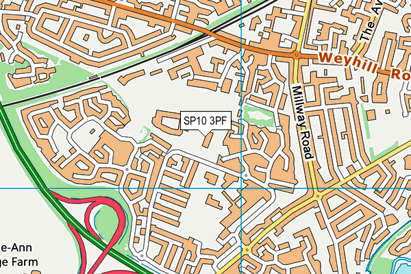 St John the Baptist Catholic Primary School, Andover map (SP10 3PF) - OS VectorMap District (Ordnance Survey)