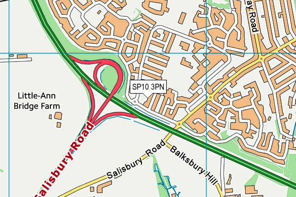 SP10 3PN map - OS VectorMap District (Ordnance Survey)