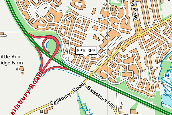 SP10 3PP map - OS VectorMap District (Ordnance Survey)