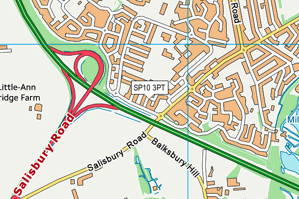 SP10 3PT map - OS VectorMap District (Ordnance Survey)