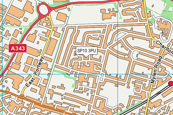 SP10 3PU map - OS VectorMap District (Ordnance Survey)