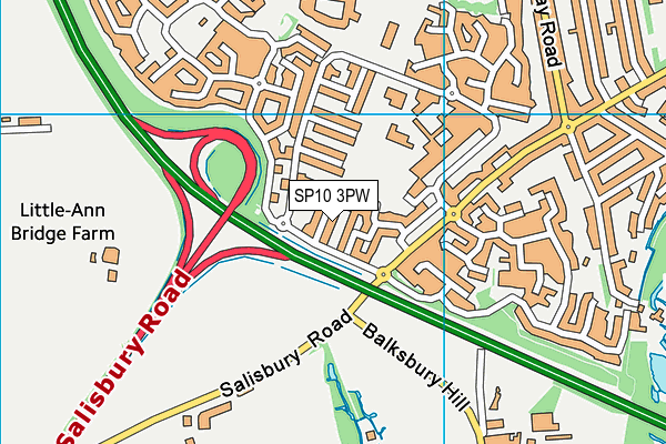 SP10 3PW map - OS VectorMap District (Ordnance Survey)