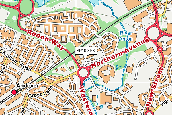 SP10 3PX map - OS VectorMap District (Ordnance Survey)