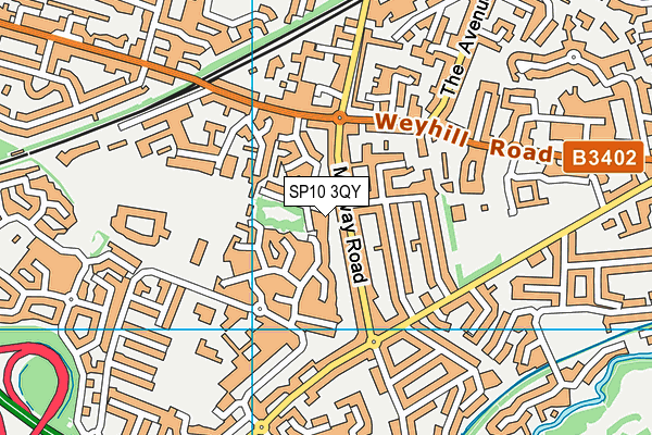 SP10 3QY map - OS VectorMap District (Ordnance Survey)