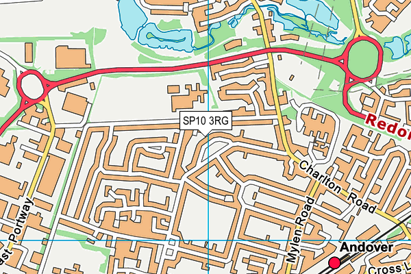 SP10 3RG map - OS VectorMap District (Ordnance Survey)