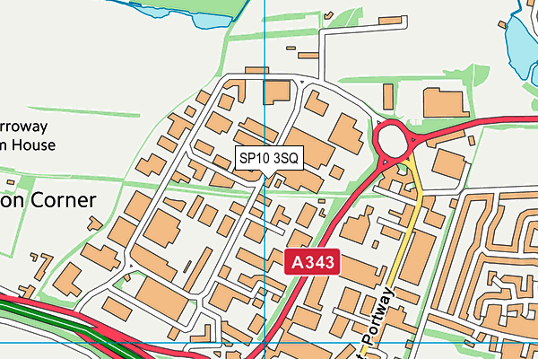 SP10 3SQ map - OS VectorMap District (Ordnance Survey)