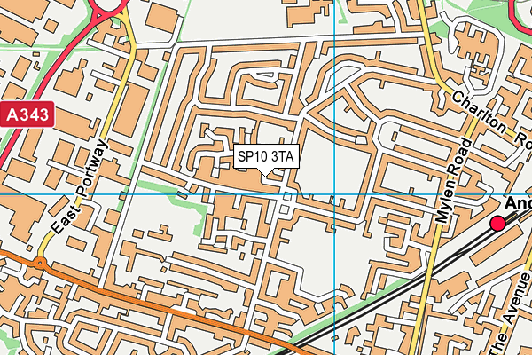 SP10 3TA map - OS VectorMap District (Ordnance Survey)