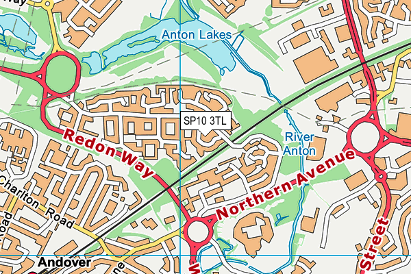 SP10 3TL map - OS VectorMap District (Ordnance Survey)