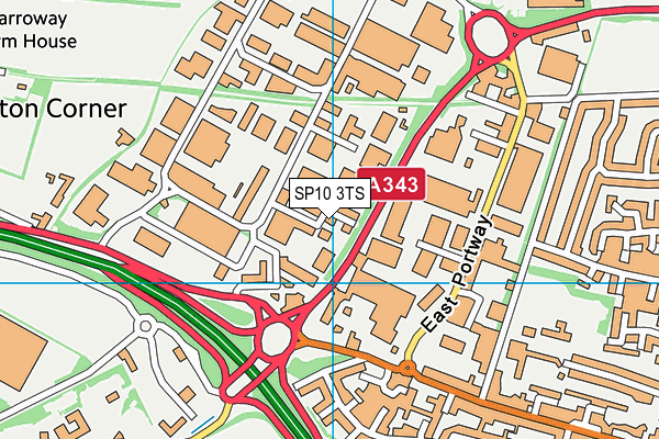 SP10 3TS map - OS VectorMap District (Ordnance Survey)