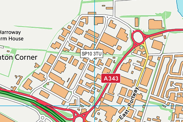 SP10 3TU map - OS VectorMap District (Ordnance Survey)