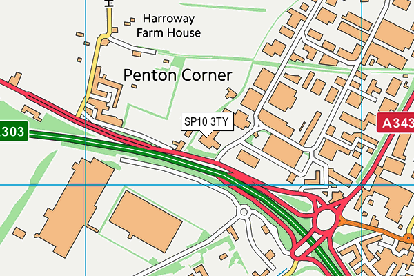 SP10 3TY map - OS VectorMap District (Ordnance Survey)