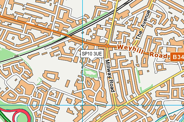 SP10 3UE map - OS VectorMap District (Ordnance Survey)