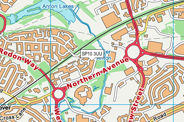 SP10 3UU map - OS VectorMap District (Ordnance Survey)