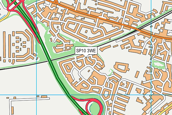 SP10 3WE map - OS VectorMap District (Ordnance Survey)