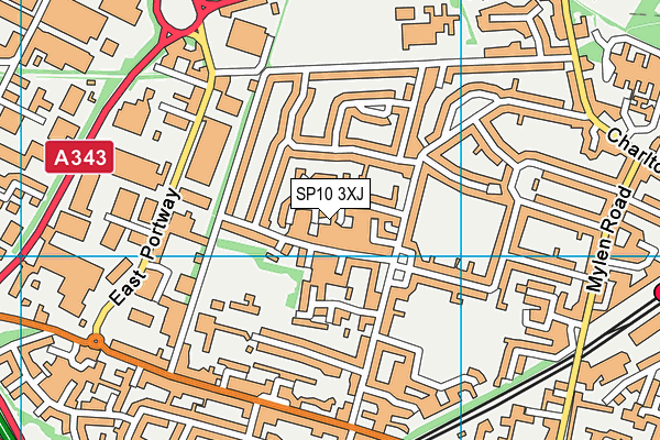 SP10 3XJ map - OS VectorMap District (Ordnance Survey)