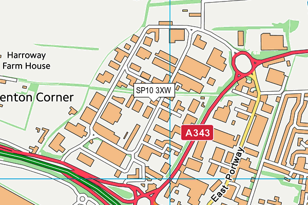 SP10 3XW map - OS VectorMap District (Ordnance Survey)