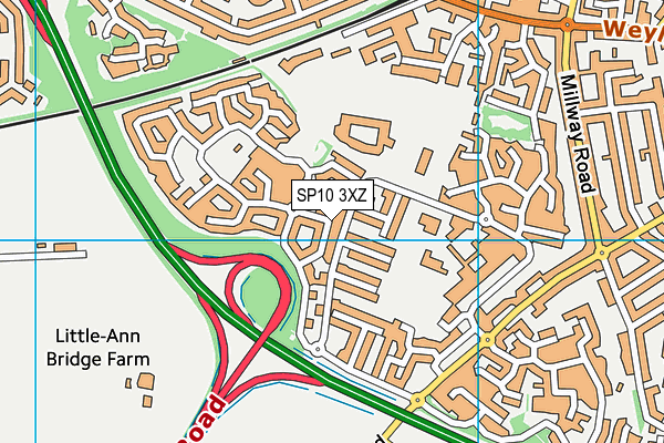 SP10 3XZ map - OS VectorMap District (Ordnance Survey)