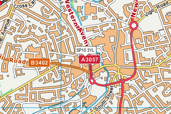 SP10 3YL map - OS VectorMap District (Ordnance Survey)