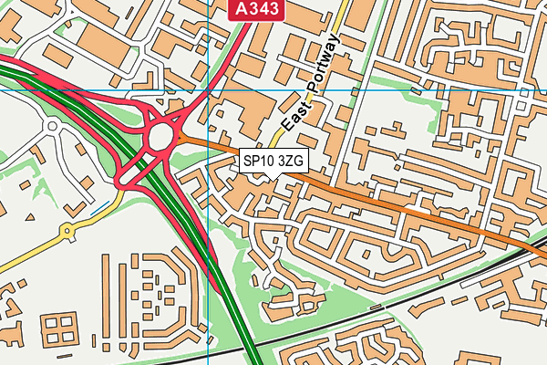 SP10 3ZG map - OS VectorMap District (Ordnance Survey)