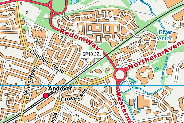 SP10 3ZJ map - OS VectorMap District (Ordnance Survey)