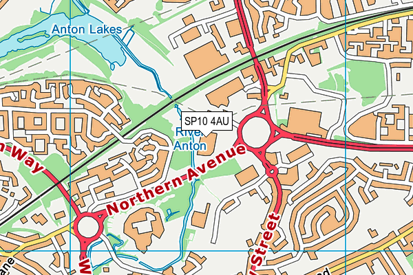 SP10 4AU map - OS VectorMap District (Ordnance Survey)