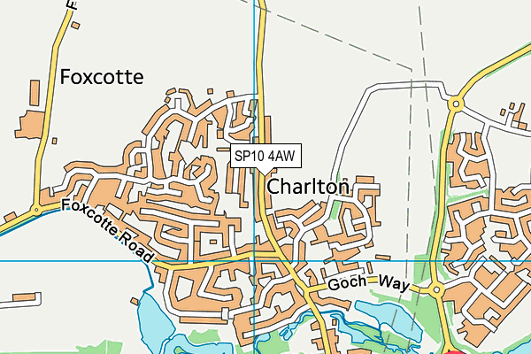 SP10 4AW map - OS VectorMap District (Ordnance Survey)