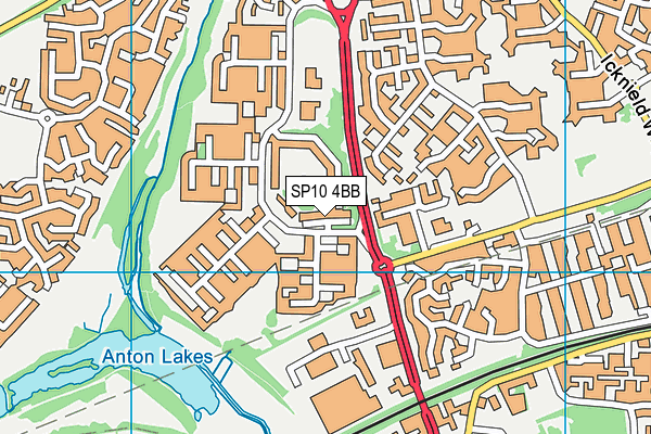 SP10 4BB map - OS VectorMap District (Ordnance Survey)