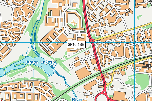 SP10 4BE map - OS VectorMap District (Ordnance Survey)