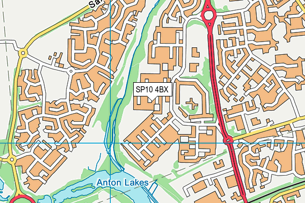 SP10 4BX map - OS VectorMap District (Ordnance Survey)