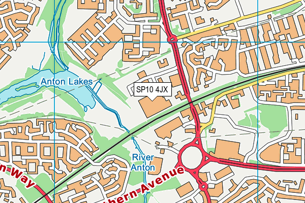 SP10 4JX map - OS VectorMap District (Ordnance Survey)