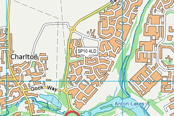 SP10 4LD map - OS VectorMap District (Ordnance Survey)
