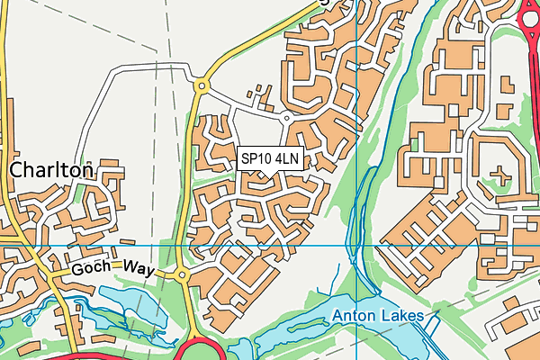 SP10 4LN map - OS VectorMap District (Ordnance Survey)