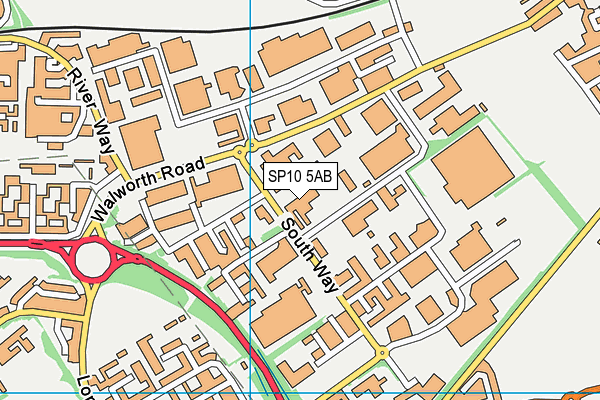 SP10 5AB map - OS VectorMap District (Ordnance Survey)