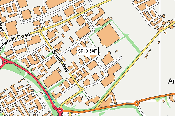 SP10 5AF map - OS VectorMap District (Ordnance Survey)
