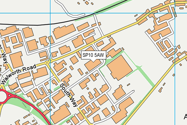 SP10 5AW map - OS VectorMap District (Ordnance Survey)
