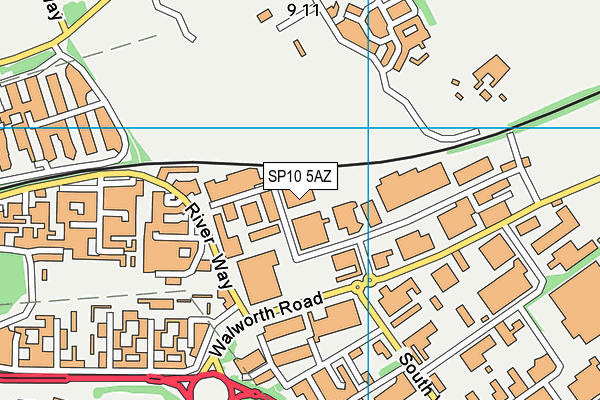 SP10 5AZ map - OS VectorMap District (Ordnance Survey)