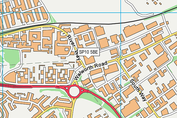 SP10 5BE map - OS VectorMap District (Ordnance Survey)