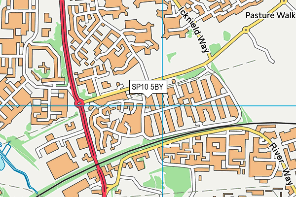 SP10 5BY map - OS VectorMap District (Ordnance Survey)