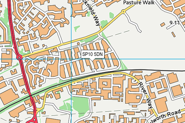 SP10 5DN map - OS VectorMap District (Ordnance Survey)