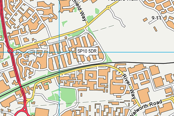 SP10 5DR map - OS VectorMap District (Ordnance Survey)