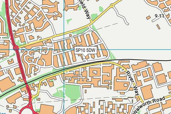 SP10 5DW map - OS VectorMap District (Ordnance Survey)
