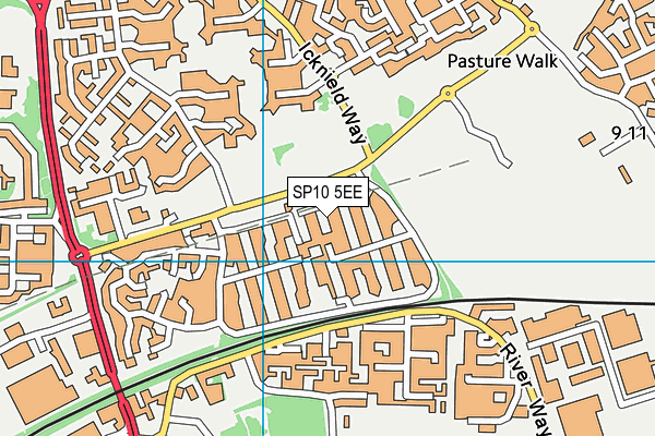 SP10 5EE map - OS VectorMap District (Ordnance Survey)