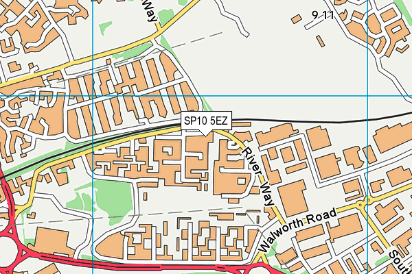 SP10 5EZ map - OS VectorMap District (Ordnance Survey)
