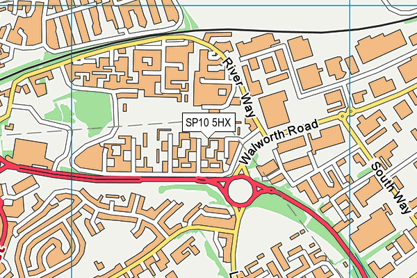 SP10 5HX map - OS VectorMap District (Ordnance Survey)