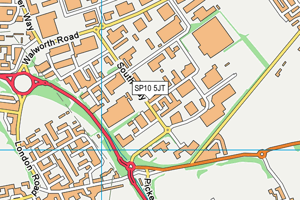 SP10 5JT map - OS VectorMap District (Ordnance Survey)