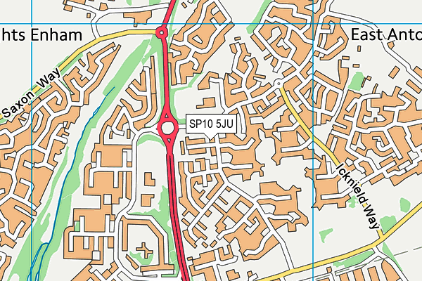 SP10 5JU map - OS VectorMap District (Ordnance Survey)